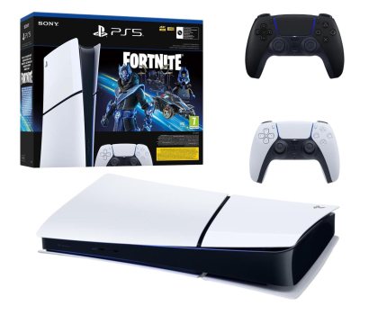 Konsola PS5 Sony PlayStation 5 Slim Digital (Fortnite ) + pad Midnight Black